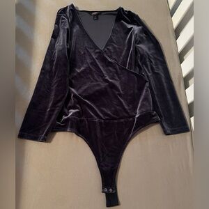 Banana Republic Velvet Wrap Bodysuit -
